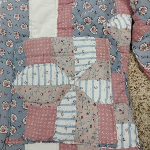 3335 Size XL/1X Pink and Blue Quilted Bog Coat - Picture 3 of 8